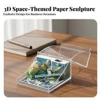 Creative Gift Aerospace Memo Block Reveals Sculpture 3D Art Notepad Multifunctional for Space Enthusiasts, Students, Study Room, Workstation