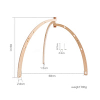 Padded Wooden Play Gym with Mat Triangular Infant Play Gym with Hanging Toys Freestanding Natural for Babies, Infants, Newborns, Tummy Time, Nursery, Playroom