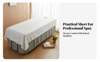 Wrinkle-Resistant Massage Bed Sheet with Face Hole Soft and Comfortable Spa Table Sheet with Breath Hole Breathable for Physical Therapists
