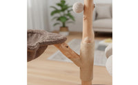 Soft Textile Flower Feline Tree Easy to Clean Wood Feline Tree