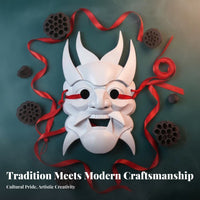 Traditional Chinese Design Guizhou Nuo Opera Mask Intangible Cultural Legacy Design Costume Accessory 3D Carved Look Face Covering Hand-Painted for Cosplayers, Performers, Party-Goers, Cosplay Events, Stage Performances