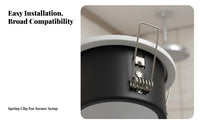Die-Cast Aluminum GU10 Downlight Frame Long-Lasting Metal Construction MR16 Ceiling Light Fixture Holder Good Heat Dissipation for Bathroom