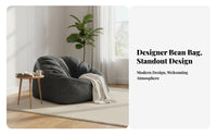 Japanese-Inspired Single-Person Floor Sofa Minimalist Aesthetic Bean Bag Lightweight Indoor Seating Ergonomic Design for Apartment Dwellers, Young Adults, Bedroom, Balcony, Living Room, perusing alcove