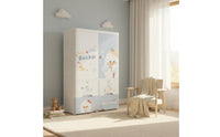 Large Capacity Baby Clothes Armoire Long-Lasting Kids Wardrobe Closet Heavy Duty Children's Clothes Organizer Formaldehyde-Safe for Babies, Toddlers, Nursery, Playroom, Bedroom