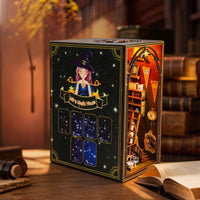 DIY Shelf Vignette Kit Wizard-Themed Miniature House Set Handcrafted Desktop Model with Shelves for Hobbyists, Desk
