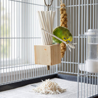 Bird Parrot Chew Toy with Perch Stand for Stress Relief and Teeth Grinding