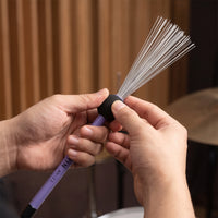 Retractable Drum Brush Storage Drum Brush with Head for Drummers, Percussionists, Live Performance