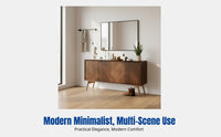 Hardwood Side Cabinet, Modern Minimalist, Vintage, Wall-Mounted, Living Room, Small Space