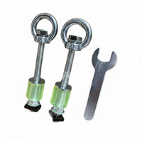 2 Pieces Tie down Rings with T Fasteners Heavy Duty Roof Rack Tie down Anchor Anti Rust T Channel Mounting Hardware for Rough Terrain Vehicle