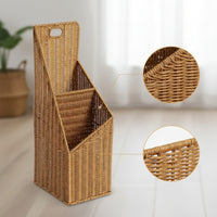 Wicker Umbrella Holder Slim Tall Wicker Basket Woven Basket with Handle Sturdy Rattan Storage Bin Space-Saving for Yogis