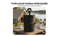 600D Oxford Cloth Propane Tank Bag Carry Handle Propane Cylinder Cover Shoulder Strap Fuel Cylinder Storage Bag Side Pockets