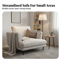 Easy to Clean Three-Seater Straight Sofa Nordic aesthetic3Seater Sofa Stain-Resistant Couch Minimalist Design for Apartment Dwellers, Families, Homeowners, Small areas, Lounge Area, Den, Home