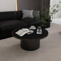 2 Pieces Minimalist Design Round Nesting Table Set Space-Saving Living Room Furniture High Temperature Resistant Non-Slip Feet for Homeowners, Apartment Dwellers, Interior Designers, Small Areas, Lounge Area, Office, Bedroom