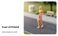 Running Person Miniature High Intricate 1:64 Scale Figure Jogger Figurine Realistic Design Tiny People Figurines DIY