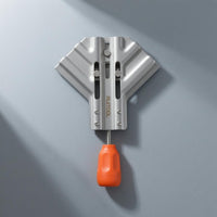 Stainless Steel Right Angle Clamp Adjustable Right Angle Woodworking Clamp Slotted Tracks Assembly Tool Orange Handle