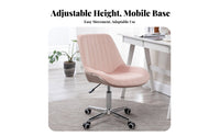 space-efficient Design Armless Shell Chair Comfortable Computer Seat Space-Saving Seating Furniture Ergonomic spine supportrest for Young Adults, Home Office Workers, Makeup Users, Dorm Room, Bedroom, Small Spaces