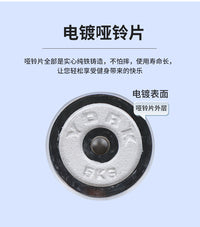 哑铃片电镀铸铁3kg男士健身家用器材5kg通用实心铁小孔配