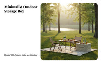 Foldable Design Folding Camp Box with Tabletop Lid Multi-Functional Folding Storage Box with Tabletop Two-in-onePurpose Camping Furniture Large Capacity for Car Owners, Families, Homeowners, Picnic, Garden