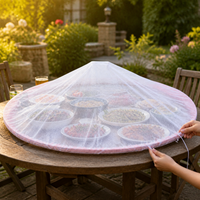 Round Table Food Cover Net Tent for Outdoor Dining, Picnic, and Kitchen Use