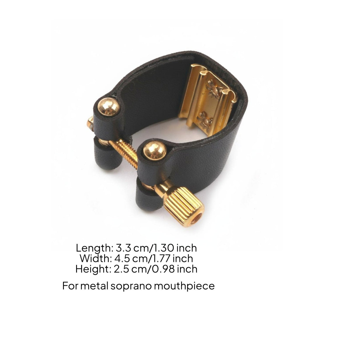 Textured Finish Saxophone Ligature Lightweight Sax Mouthpiece Ligature Easy to Use Saxophone Vibrating Strip Clamp Bright Sound for Beginner Saxophonists