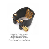 Textured Finish Saxophone Ligature Lightweight Sax Mouthpiece Ligature Easy to Use Saxophone Vibrating Strip Clamp Bright Sound for Beginner Saxophonists