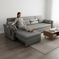 Convertible Sectional Sofa Bed with Storage Multi-Functional Multifunctional Storage Sofa Bed Space Saving Living Room Furniture