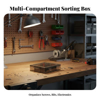 Compact Design Adjustable Divider Case Sturdy Construction Adjustable Divider Box Multi-Functional Small Parts Storage Heavy Duty for Repair Technicians, DIY Enthusiasts, Workshop, Garage, Craft Room, Job Site