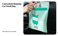 Self Trash Bag Heavy Duty on Car Garbage Effortless Bag to Use Vehicle Waste Pouch for Commuters, Commuters