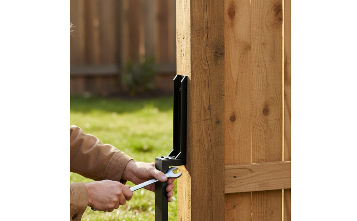 Heavy-Duty Fence Post Repair Stake Powder Coated Metal Fence Post Mender Anti-Corrosion H-Shaped Ground Spike for Homeowners, DIYers, Yard, Garden, Farm