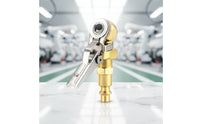 Quick Connect 1/4 NPT Air Chuck Threaded Brass Tire Chuck Long-Lasting Female Thread Inflator Nozzle Anti-Corrosion for Mechanics, Garage Workers, Workshop
