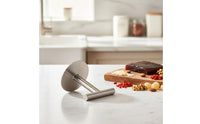Heavy Duty Ejiao Cake Presser Easy to Clean Stainless Steel Food Press Comfortable Grip Food Tamper Single-Piece Design for Bakers, Home Cooks, Chefs, Bakery, BBQ