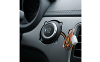 12V Motor Ignition Stop Button Black Face Flush Mount Ignition on-off Button Silver Trim Bezel Car Control Indicator Window