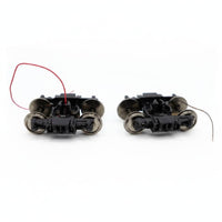 2 Pieces Sturdy Construction HO Scale Truck Assembly Assembly Conductive Pickup Model Train Underframe Assembly Electrical Connection Model Train Wheel Set Model Display Project