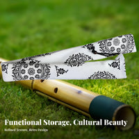 Chinese Flute Bag Scratch Protection Soft Flannel Flute Sleeve Prevents Cracking Shakuhachi Storage Bag for Instrumentalists, Performances