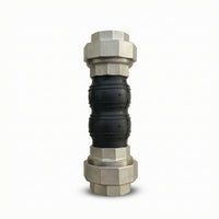 Threaded Connector with Rubber Shock Absorbing Rubber Expansion Joint Noise Reducing Flexible Connector for Warm Air Systems, Fan Ducts