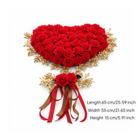 Ribbon Streamers Wedding Car Flower Bouquet Gold Accent Wedding Car Decoration Bow Style Heart Floral Arrangement for Celebration