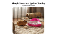 Triangle Litter Pan Hygienic Hare Potty Box Small Pet Corner Toilet Odor Resistant Triangle Potty Helper Leak-Resistant Design