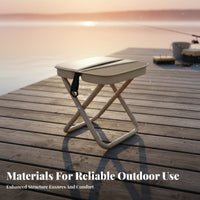 Quick Setup Portable Camping Stool Stable Folding Camp Stool Long-Lasting for Travelers, Fishers, Queuing