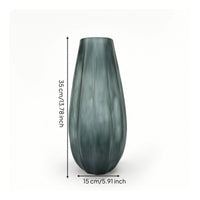 Faceted Vase Sculptural Textured Vase Translucent Flower Vessel for Decorators, Dining Table, Shelves