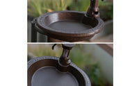 Well Style Bird Feeder Rustic Bird Feeder with Basin Decorative for Courtyard