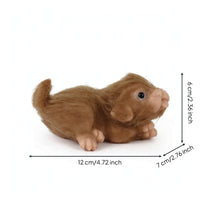 Dog Figurine with Fuzzy Compact Dog Figurine Cute Toy for Desk