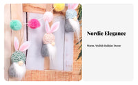 Easter Gnome Garland Cute Gnomes Bunny Gnome Banner Pastel Colors Easter Bunny Banner for Party Planners, Homeowners, Fireplace Mantel, Wall, Nursery