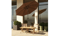 UPF50plus Crank Patio Umbrella with Tilt Octagonal Outdoor Umbrella with Base Adjustable Sun Shade Protection for Homeowners, Backyard