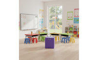 Multi-Functional Block Seat Stackable Colorful Cube Stool Material Portable Classroom Stool for Students, Young Children, Kindergarten