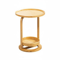 Light Luxury Feel Round Side Table Vintage design Round Tripod Table Mid-20th Centuryera Modern Design Nightstand space-efficient Size for Apartment Dwellers, Homeowners, Students, Bedroom, Small Spaces, Living Room, perusing corner