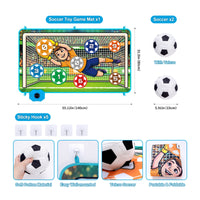 Wall-Mounted Soccer Target Mat Skill-Building Soccer Game Mat Toy Soft Multi-Player for Children, Playroom, Backyard