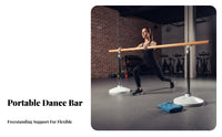 Portable Dance Bar Stable Weighted Base Freestanding Dance Barre Non-Slip Feet Adjustable Height Practice Bar for Children, Dancers, Classroom, Gym