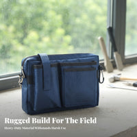 Compact Utility Pouch Waist Tool Bag Rectangular Tool Waist Bag Zippered Multiple Pockets for Work Place