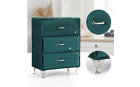 Jewelry Cabinet with Drawers Peacock Green Jewelry Storage Cabinet Soft-Lined Mini Dresser for Women, Teens