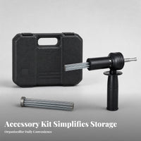 Carrying Case Needle Scaler Kit Ribbed Grip Electric Hammer Needle Scaler Multi-Surface Use Concrete Cleaning Attachment